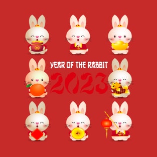 Bunny Rabbit Chinese New Year 2023 Chinese Zodiac Horosope T-Shirt