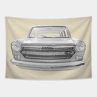 Austin 1300 GT AD016 1970s British classic car Tapestry