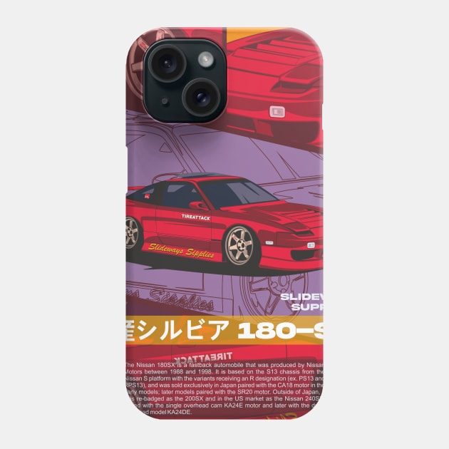 Nissan Silvia 180SX 240Sx JDM Drift Phone Case by Slideways Supplies