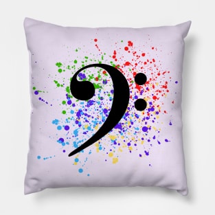 Make Art Not Content - Bass Clef Pillow