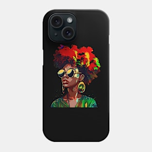 Juneteenth Afro Woman Black Queen African American Melanin Phone Case