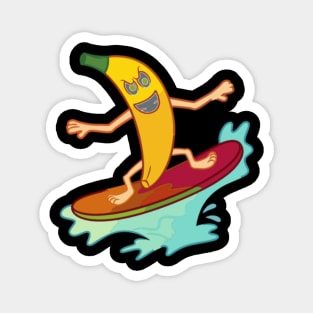 Banana Surfing Magnet