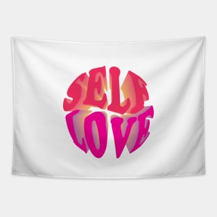 self love text design Tapestry