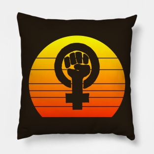 Woman power symbol Pillow