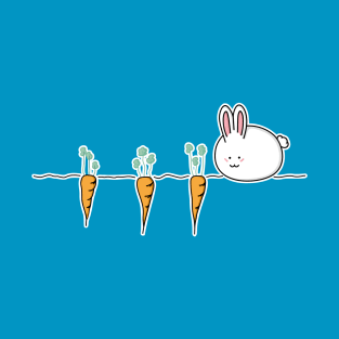 Cute Kawaii Rabbit and Carrots T-Shirt