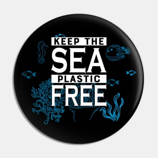 Earth Day - Keep the sea plastic free Pin