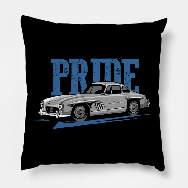 Mercedes Benz Gullwing Pillow by aredie19