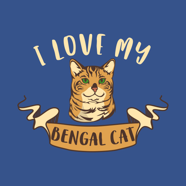 Discover I Love My Bengal Cat - Bengal Cat - T-Shirt