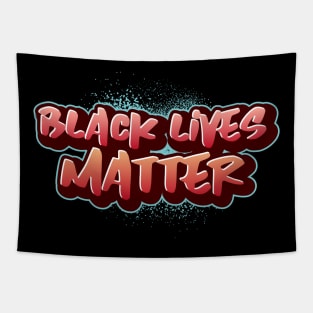 Black Lives Matter Graffiti Red Blue Spray paint Tapestry