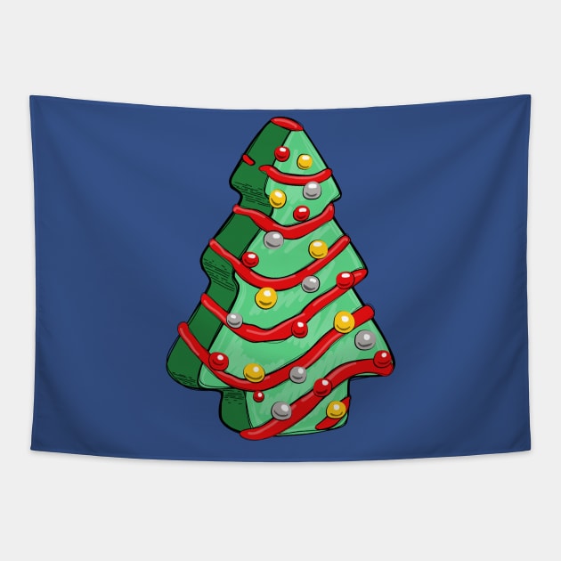 Tree cake Christmas 2023 Tapestry by SantinoTaylor