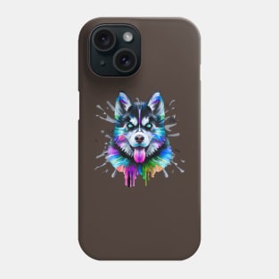 Siberian Husky Happy Dog Colorful Graphic Phone Case