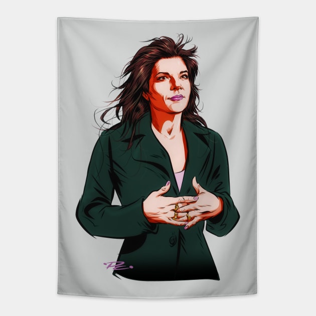 Rosanne Cash - An illustration by Paul Cemmick Tapestry by PLAYDIGITAL2020