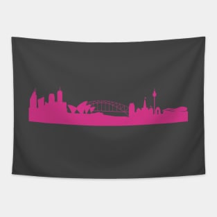 Sydney skyline pink Tapestry