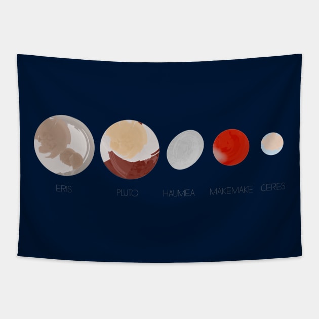 Dwarf planets Tapestry by mrsmauve