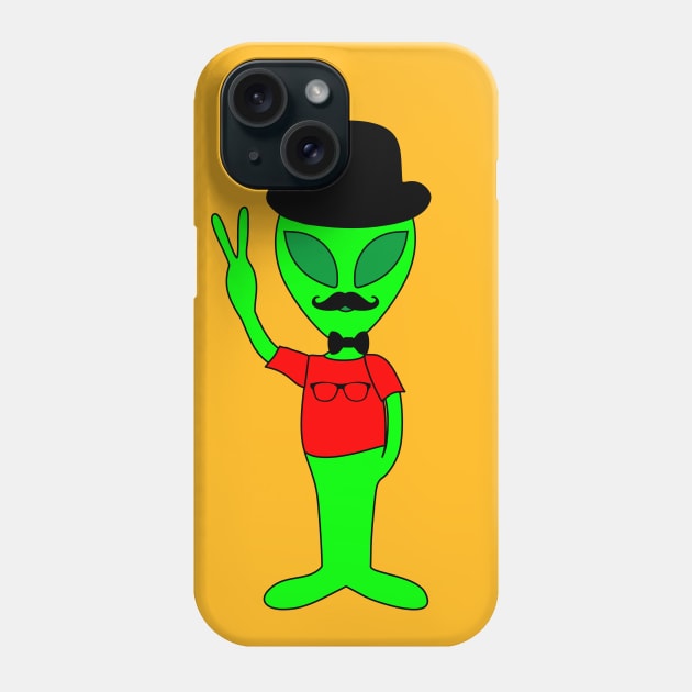 Peace Alien - Lives In The United Kingdom Phone Case by EDDArt