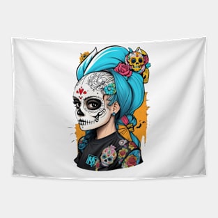 Sugar Skull Girl Tapestry