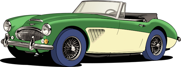 Two tone Austin-Healey 3000 in green and cream Kids T-Shirt by Webazoot