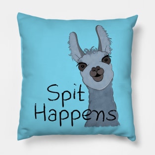 Cute llama spit happens Pillow