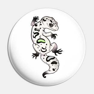 Agender Pride Leopard Gecko Pin