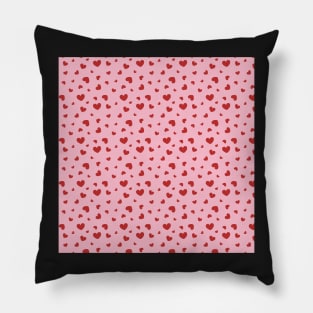 red small hearts pattern Pillow