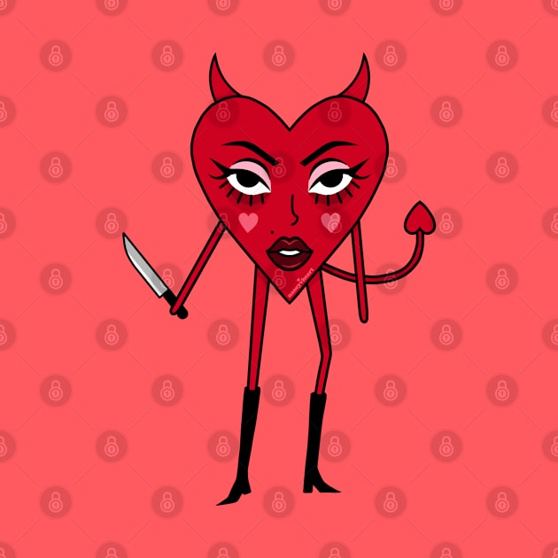 Killer Devil Cute Heart nancyvheart by Nancyvheart 