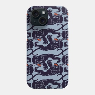 Animal Print on Blue Background Phone Case