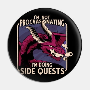 Procrastinating Dragon Pin