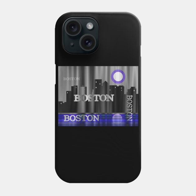 Boston Skyline Phone Case by SartorisArt1