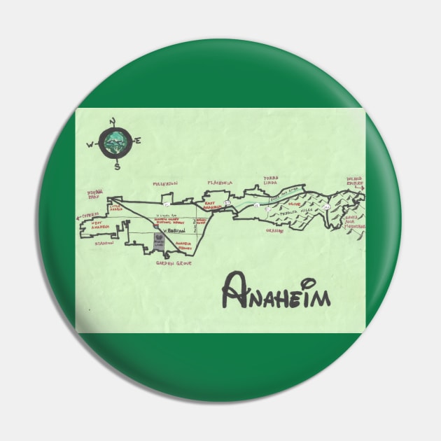 Anaheim Pin by PendersleighAndSonsCartography