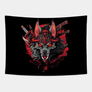 samurai wolf Tapestry