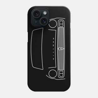 Hillman Minx Series VI classic car outline graphic (white) Phone Case