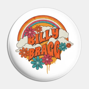 Retro Rainbow - Billy Bragg Pin