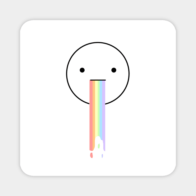 Kawaii Rainbow Spew Magnet by kawaiiwithkarti