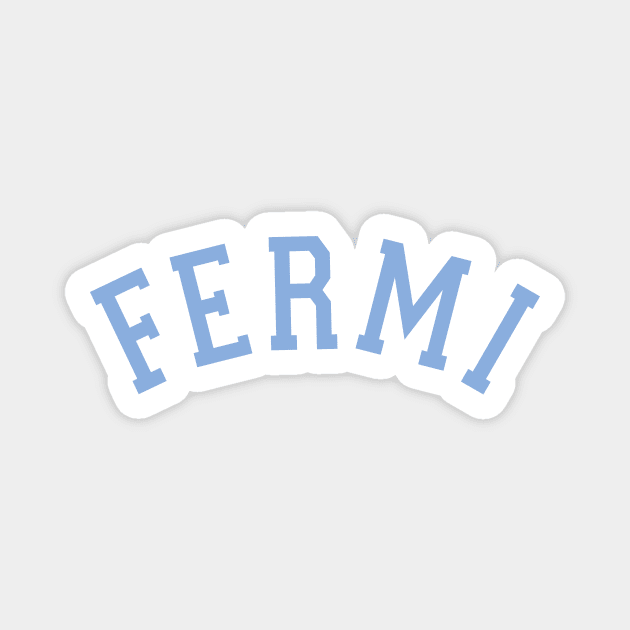 FERMI Blue Curved Magnet by mijumiART