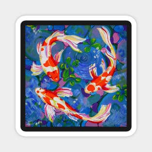 Koi - Acrylic koi fish painting Magnet