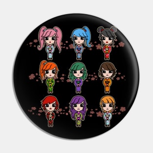 Kawaii Matsuri Chibi Girls for Japan Lover Pin