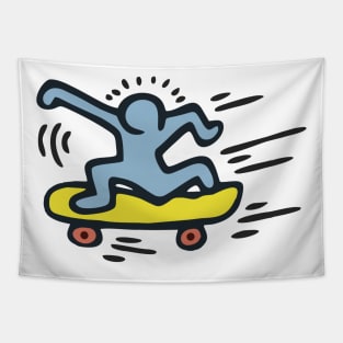 Keith lovers Skater Man outline Sport Pop Art Tapestry