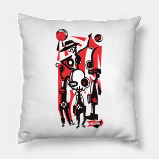 abstract skeletons Pillow