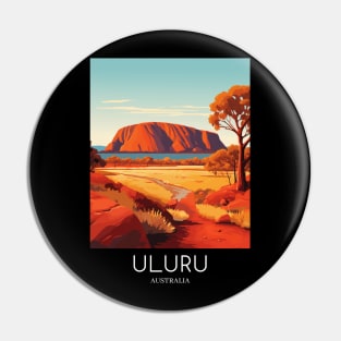 A Pop Art Travel Print of Uluru / Ayers Rock - Australia Pin