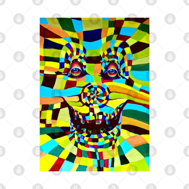 Funky Funny Clown Scary Clown Face by Nisuris Art