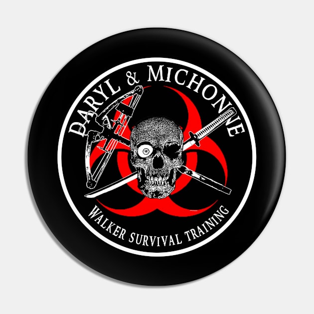 Biohazard Daryl Michonne Walker Survival Training  Ring Patch outlined 3 Pin by Ratherkool