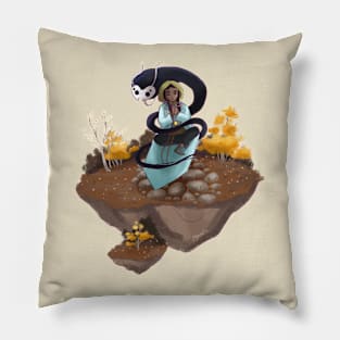 Beautiful art of a floating land Pillow