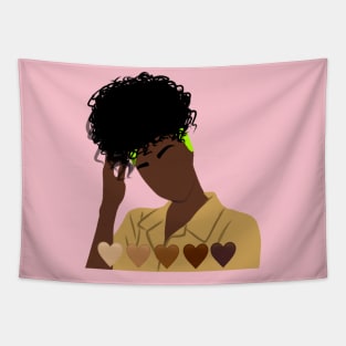 Black girl illustration Tapestry