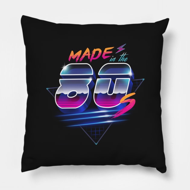 Made in the 80's Pillow by Vincent Trinidad Art