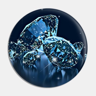 Blue Diamonds Pin