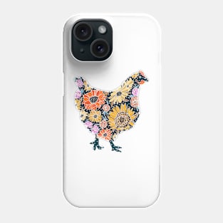 Deborah the Floral Chicken Phone Case