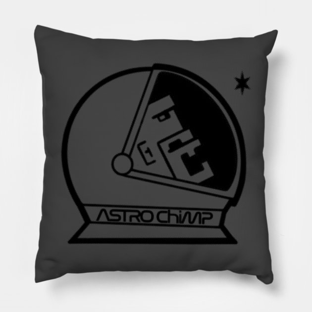 Astro Chimp Soviet Era Logo Pillow by astr0_ch1mp