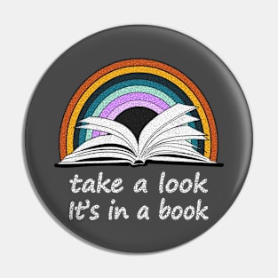 Take a Look, it's In a Book Pin