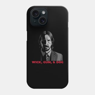 Wick, Gun, and Dog Phone Case