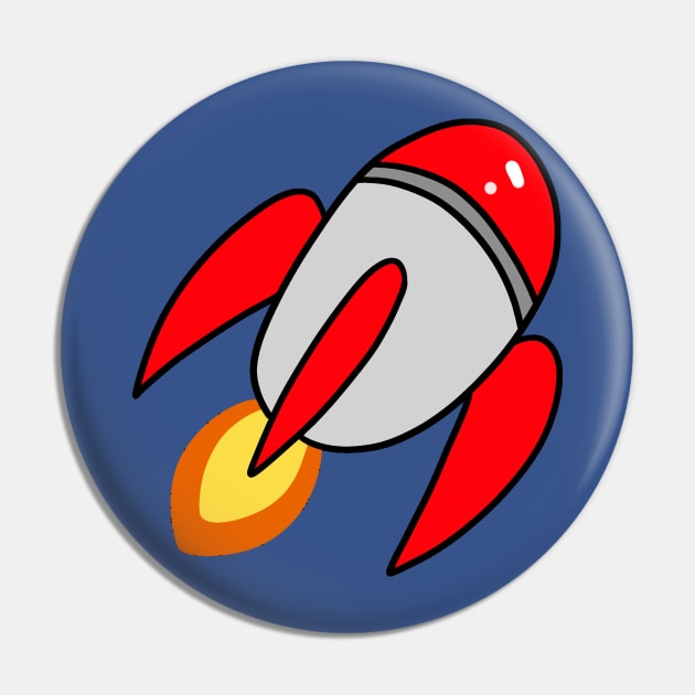 Chubby Rocket Ship Pin by saradaboru